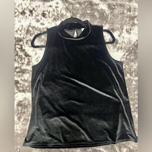 LOFT Black Velvet Tank Top